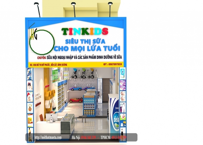 THIẾT LẾ SIÊU THỊ SỮA TINKIDS - BÌNH DƯƠNG